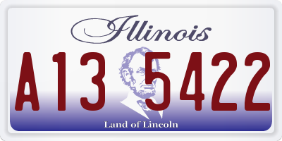 IL license plate A135422