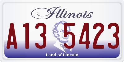 IL license plate A135423