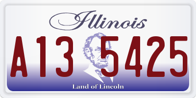 IL license plate A135425