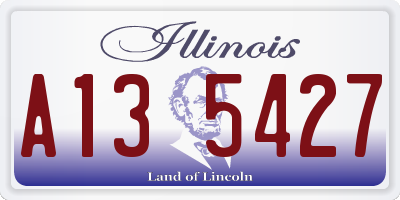 IL license plate A135427
