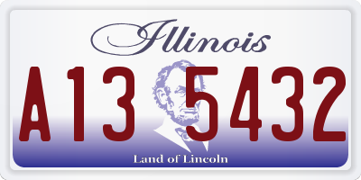 IL license plate A135432