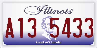 IL license plate A135433