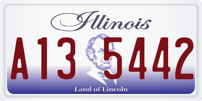 IL license plate A135442