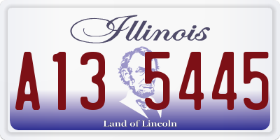 IL license plate A135445