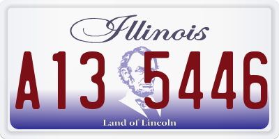 IL license plate A135446