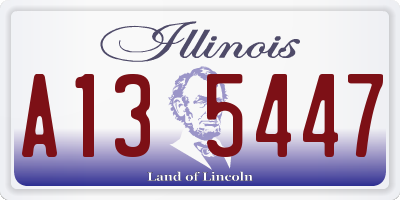 IL license plate A135447