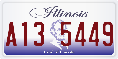 IL license plate A135449