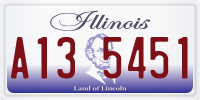 IL license plate A135451