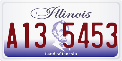 IL license plate A135453