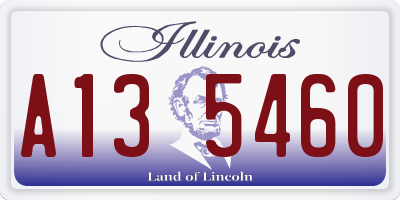 IL license plate A135460