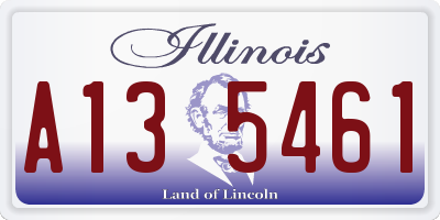 IL license plate A135461