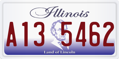 IL license plate A135462