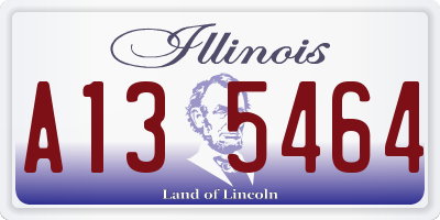 IL license plate A135464