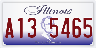 IL license plate A135465