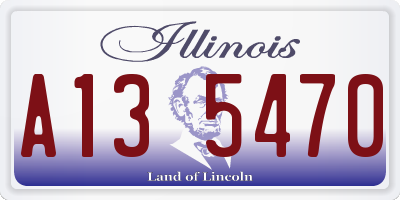 IL license plate A135470