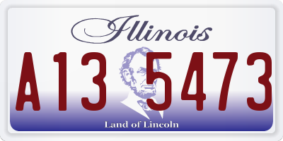IL license plate A135473