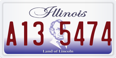 IL license plate A135474