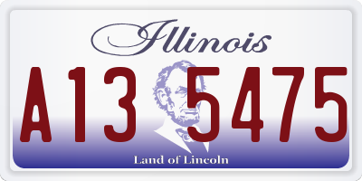 IL license plate A135475