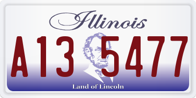 IL license plate A135477