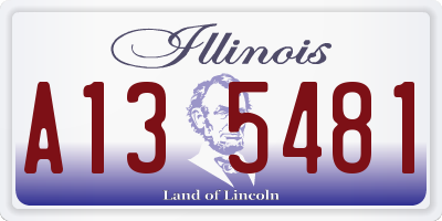 IL license plate A135481