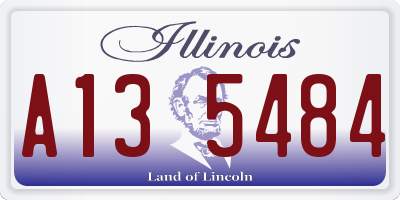 IL license plate A135484