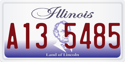 IL license plate A135485