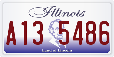 IL license plate A135486
