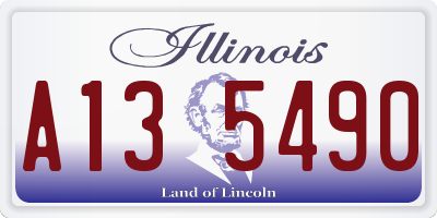 IL license plate A135490