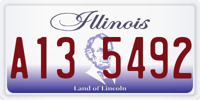 IL license plate A135492