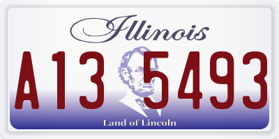IL license plate A135493