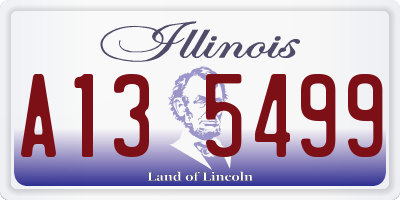 IL license plate A135499