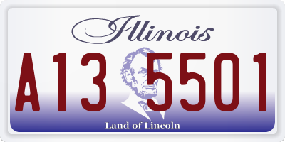 IL license plate A135501