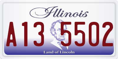 IL license plate A135502