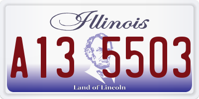 IL license plate A135503