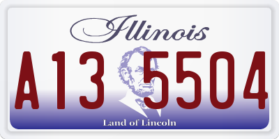 IL license plate A135504