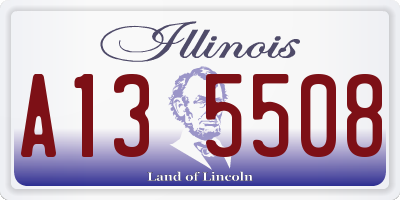 IL license plate A135508