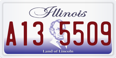 IL license plate A135509