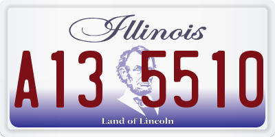 IL license plate A135510