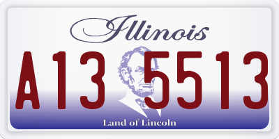 IL license plate A135513