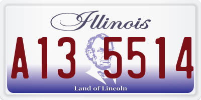 IL license plate A135514