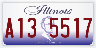 IL license plate A135517