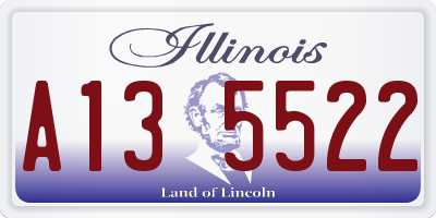 IL license plate A135522