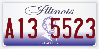 IL license plate A135523
