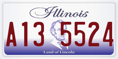 IL license plate A135524