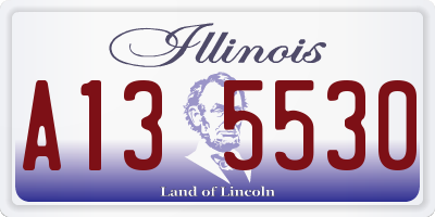 IL license plate A135530