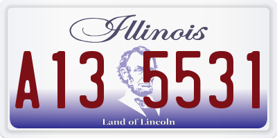 IL license plate A135531