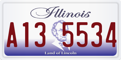 IL license plate A135534