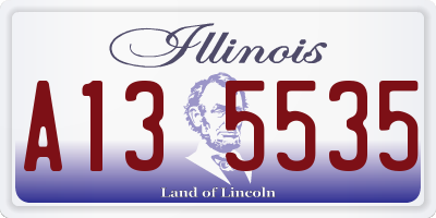 IL license plate A135535