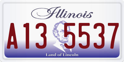 IL license plate A135537