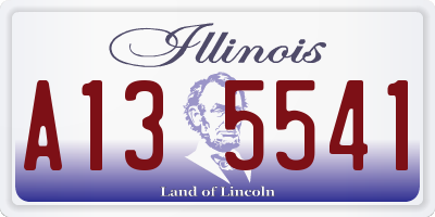 IL license plate A135541